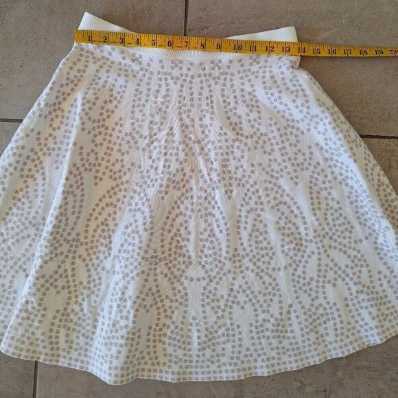 Saks Fifth Avenue Cream White Textured Knit Flared  Size M - Picture 6 of 6